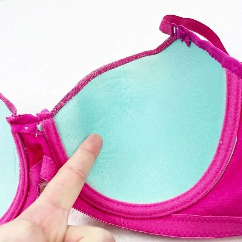 BUY 1 GET 1 FREE Chuns perfect shape lingerie bra 34d hot pink shimmer bridal li